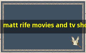  matt rife movies and tv shows
